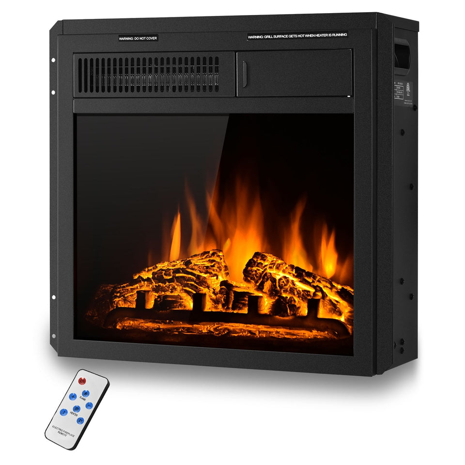 SilverCrate™ Electric Fireplace w/ Remote Control