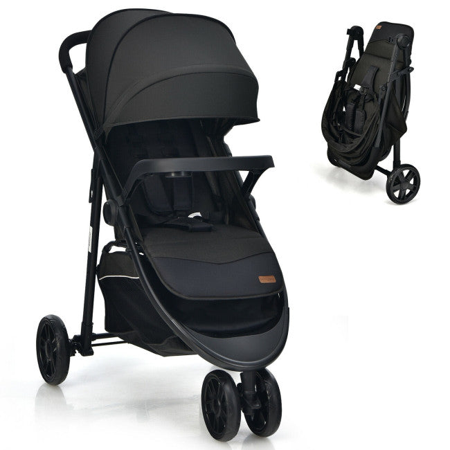 SilverCrate+™ Baby Stroller with Adjustable Canopy for Newborn