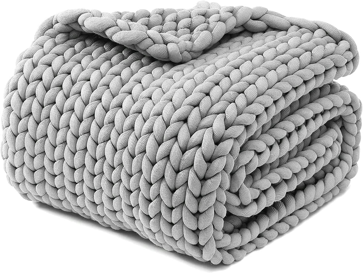 SilverCrate+™ Hand Knitted Throw Blanket SilverCrate Plus