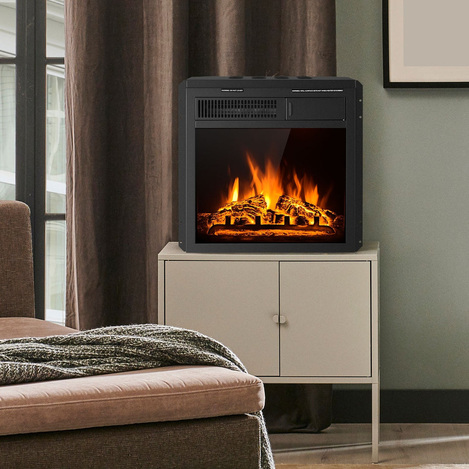 SilverCrate™ Electric Fireplace w/ Remote Control
