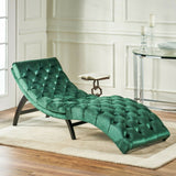 SilverCrate+™ Garret Tufted Velvet Chaise Lounge Sofa
