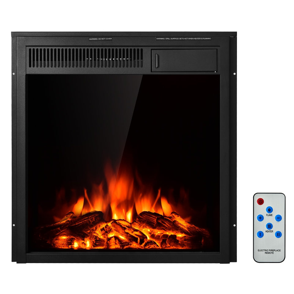 SilverCrate™ Electric Fireplace w/ Remote Control