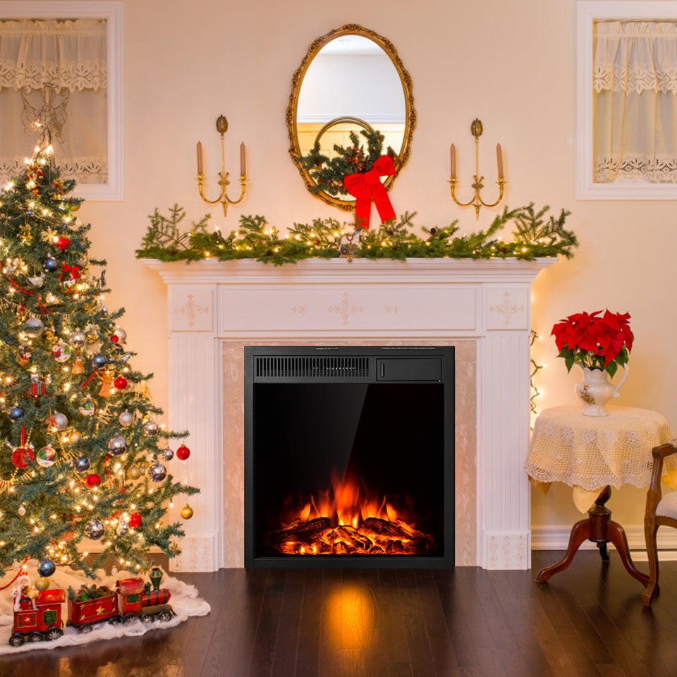 SilverCrate™ Electric Fireplace w/ Remote Control