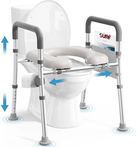 SilverCrate+™ 400lbs Capacity Raised Toilet Seat w/ Handles