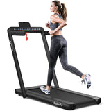 SilverCrate+™ 2.25 HP 2-in-1 Folding Walking Pad Treadmill w/ Dual Display & App Control