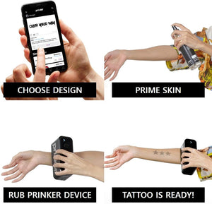 SilverCrate+™ 'Prinker' Temporary Skin Tattoo Printer - Compatible w/iOS & Android