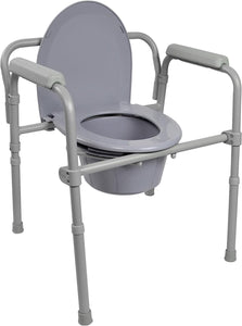 SilverCrate+™ 3-in-1 Bariatric Bedside Commode Chair (350lbs cap.)