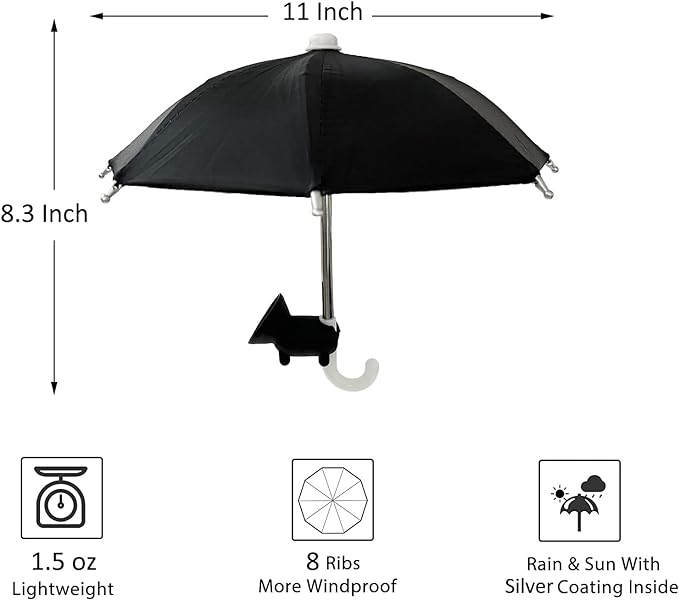 SilverCrate+™ - 'Phone-BRELLA' (Mini umbrella for your phone)