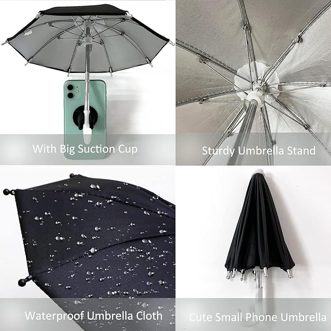 SilverCrate+™ - 'Phone-BRELLA' (Mini umbrella for your phone)