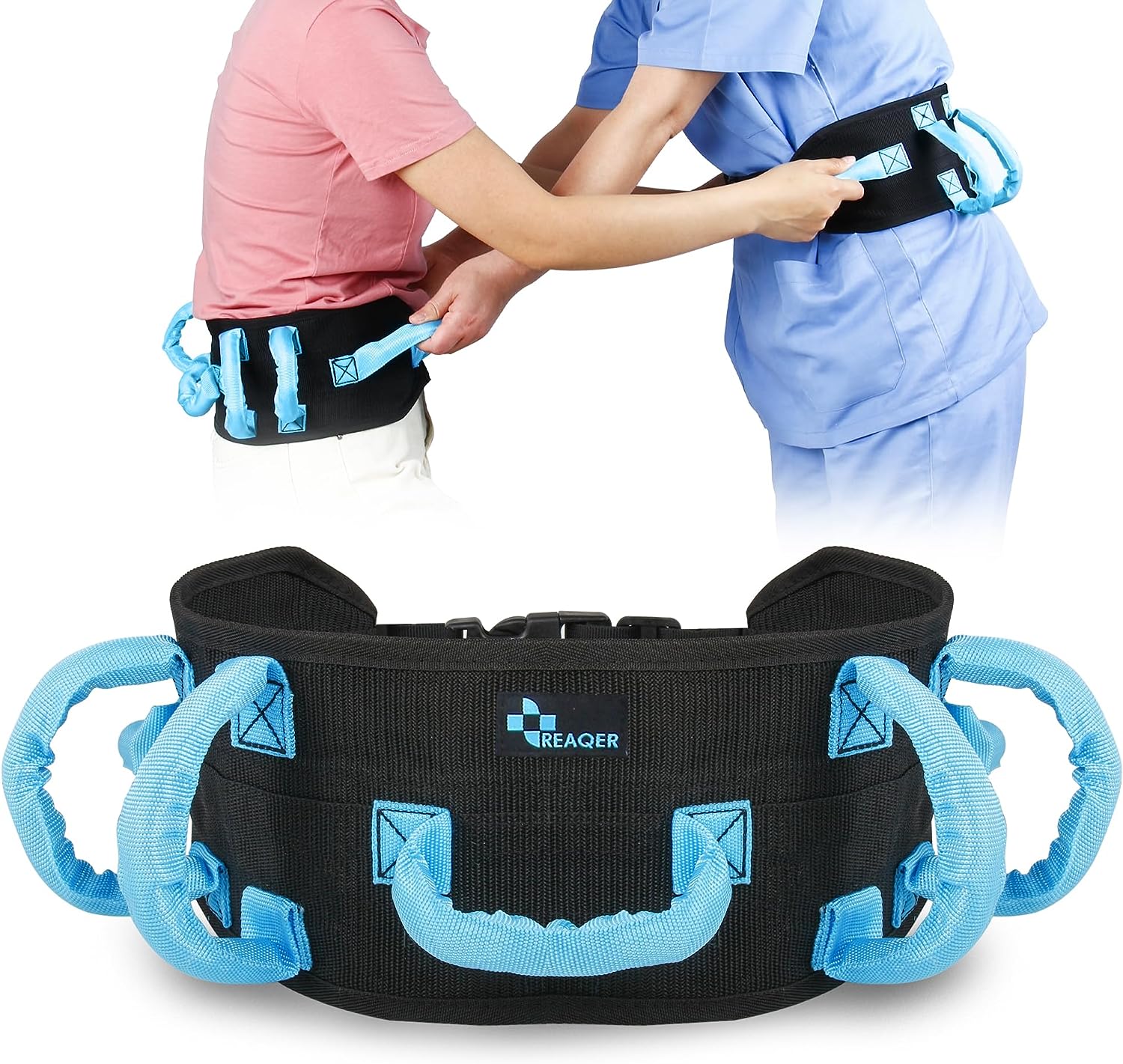 SilverCrate+™ Transfer & Walking Gait Belt w/ Adjustable Waist Circumference (31