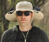 SilverCrate+™ Wide Brim Solar Fan Hat w/ 2 Fans (Available in Cap too)