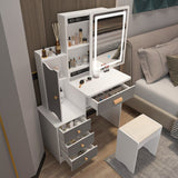 NEW! SilverCrate+ Makeup Vanity Set with Sliding Lighted Mirror Dressing Table (33"L x 15.7"W x 52.4"H)