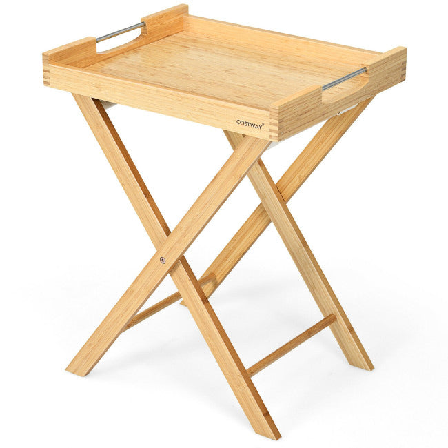 SilverCrate+™ Bamboo  Multi-Functional Tray Table