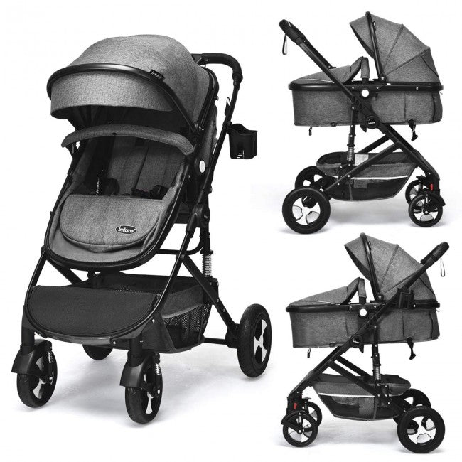 SilverCrate+™ 2 in 1 Convertible Baby Stroller with Reversible Seat