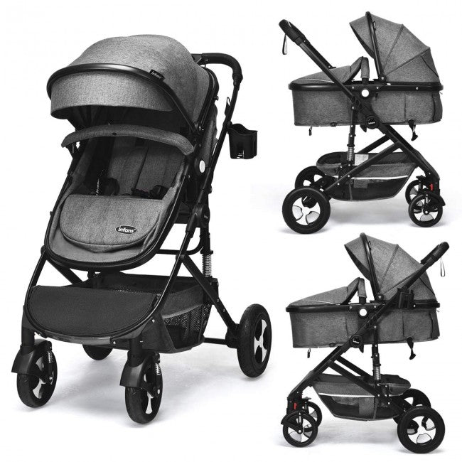 convertible baby stroller SilverCrate+™ 2 in 1 Convertible Baby Stroller with Reversible Seat – SilverCrate Plus