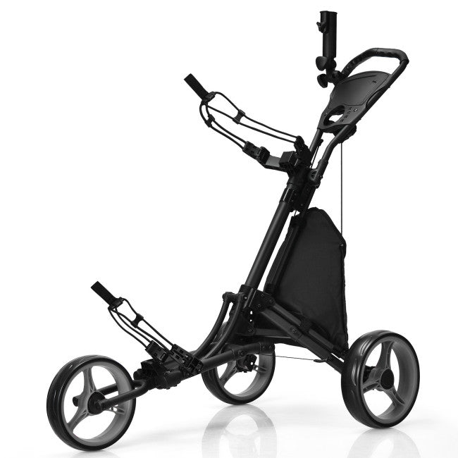 SilverCrate+™ Folding 3 Wheels Golf Push Cart
