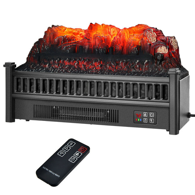 SilverCrate™ Realistic Electric Fireplace Heater