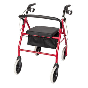 SilverCrate+™ Adjustable Walker w/ 8" Wheels & Seat (300lbs Capacity)