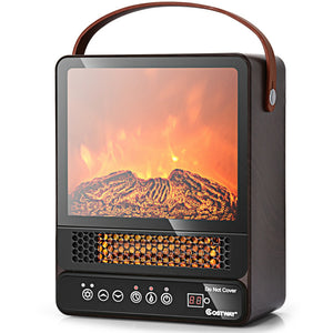 SilverCrate+™ 1500W Portable Space Heater w/ 3D Flame Effect