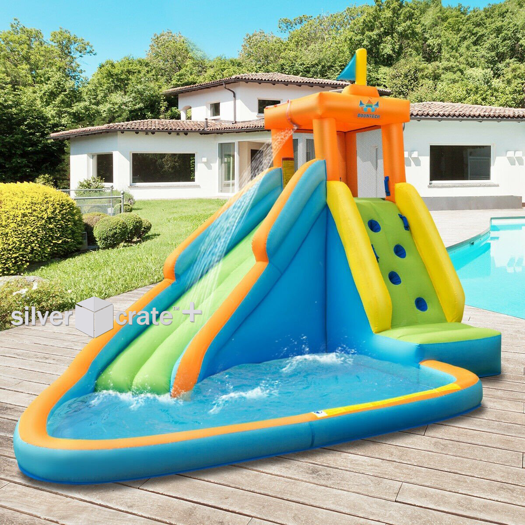 SilverCrate+™ Inflatable Water Slide for kids 3-10 yo (w/ 740w Blower)