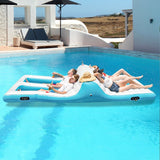 SilverCrate+™ Floating 4 Person Inflatable Lounge Raft With 130W Electric Air