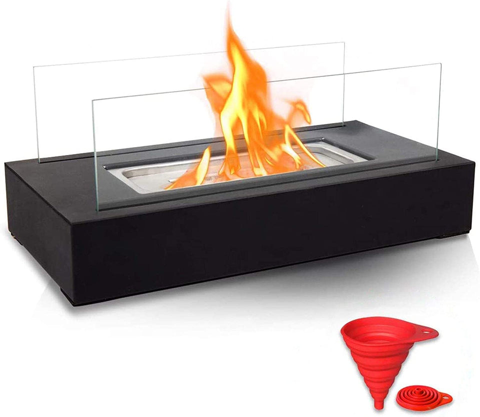 SilverCrate+™ Portable Tabletop Ethanol Fireplace