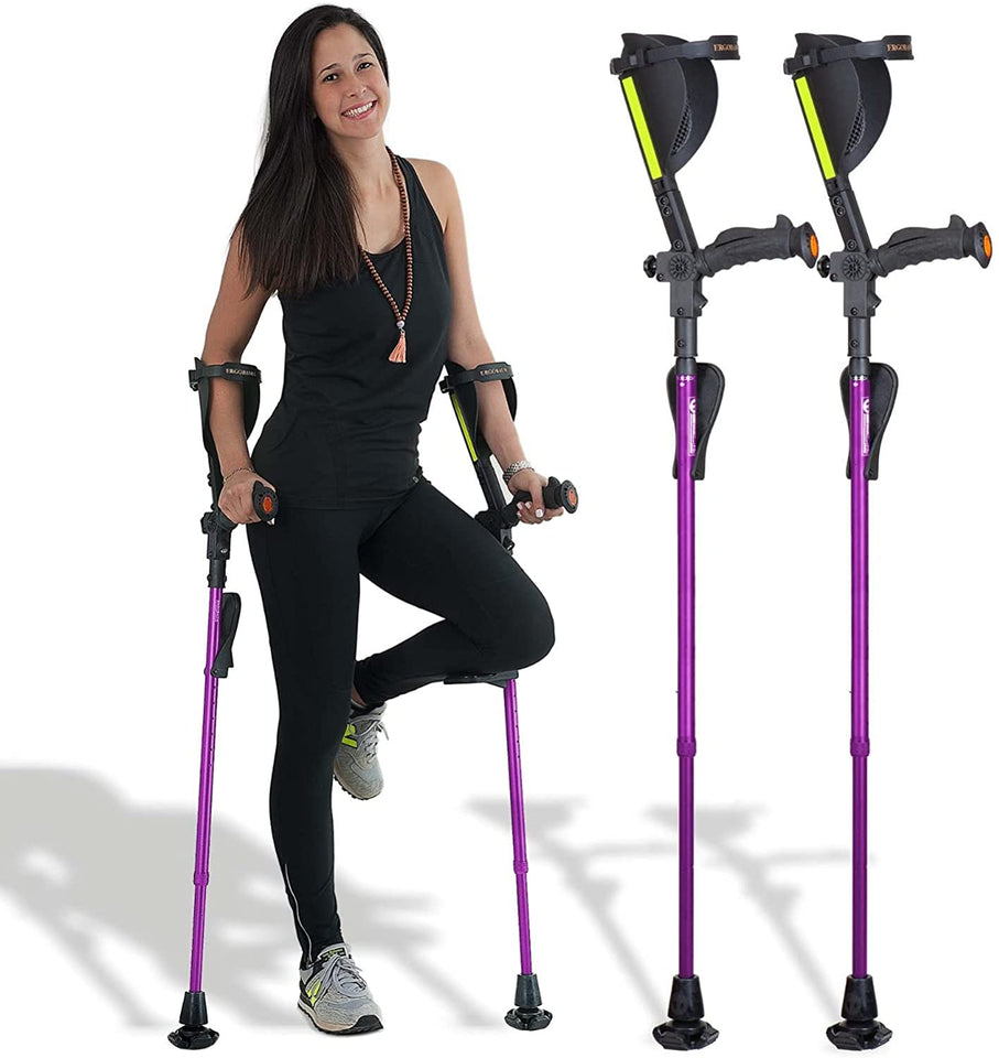 SilverCrate™ 350lbs Capacity Adjustable Ergonomic Crutches