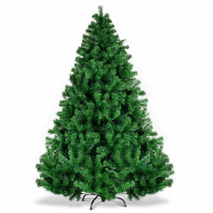 SilverCrate™ 3 Size Premium Artificial Hinged PVC Christmas Tree with Metal Stand