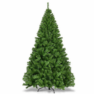 SilverCrate™ 3 Size Premium Artificial Hinged PVC Christmas Tree with Metal Stand