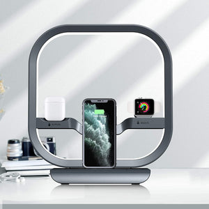 SilverCrate+™ Table Lamp with Wireless Charger