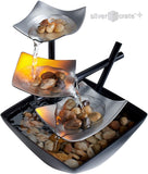 SilverCrate™ Indoor 3-Tier Relaxation Tabletop Fountain