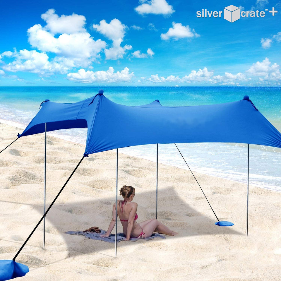 SilverCrate™ Portable Family Beach Tent – SilverCrate Plus