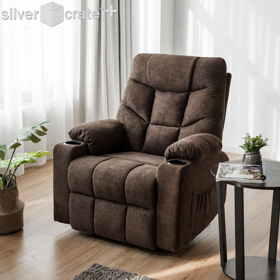 SilverCrate+™ PREMIUM Electric Recliner Massage Chair (w/ Heat & Vibration)