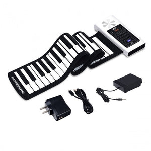 SilverCrate+™ 61 & 88 Key Portable Rechargeable Electronic Roll Up Piano