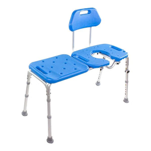 SilverCrate+™  Transfer Bench w/ Cutout Shower Seat (420 lbs Weight Capacity)