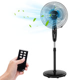 SilverCrate+™ 16 Inches Adjustable Height Fan w/ Quiet Oscillating Stand for Home and Office