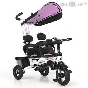 SilverCrate™ Baby Tricycle w/ Safety Double Rotatable Seat