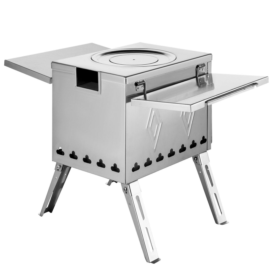 SilverCrate™ Portable Outdoor Wood Stove (Camping, BBQ, Heater)