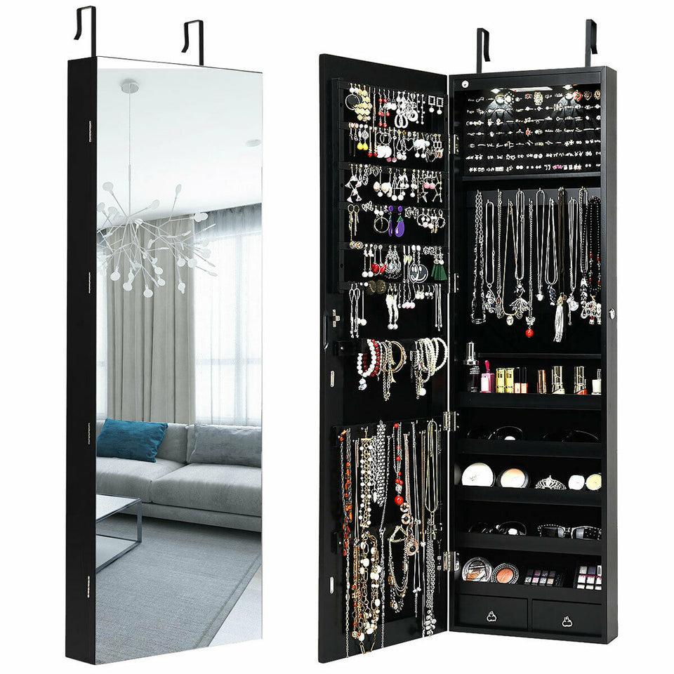 SilverCrate Plus® PREMIUM Lockable Mirror Jewelry Organizers