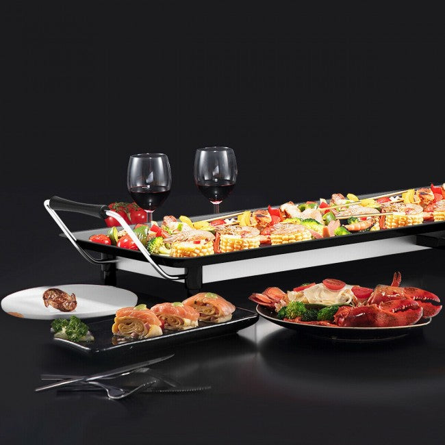 SilverCrate+™ Electric Teppanyaki Grill with Adjustable Temperature