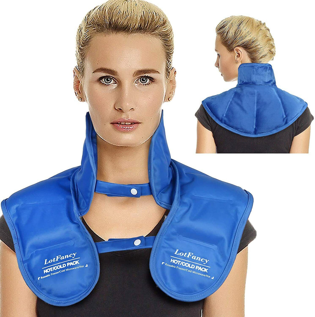 SilverCrate+™ Microwavable Heating Pad for Neck and Shoulders - Weighted Hot & Cold Wrap