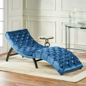 SilverCrate+™ Garret Tufted Velvet Chaise Lounge Sofa