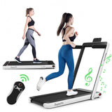 SilverCrate+™ 2-in-1 Foldable Treadmill w/ Bluetooth Speaker Remote Control