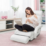 SilverCrate+™ Foldable Floor Massage Chair Lazy Sofa with Armrests Pillow